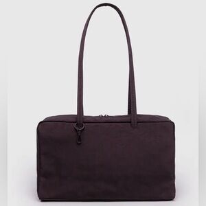 NWT BAGGU Medium Nylon Bowler Bag - Chocolate Plum